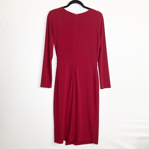 𝅺Lauren Ralph Lauren black label burgundy dress - Picture 9 of 10
